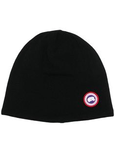 Canada Goose шапка бини с нашивкой-логотипом