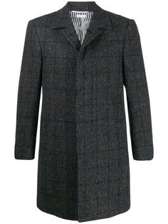 Thom Browne однобортное пальто в клетку