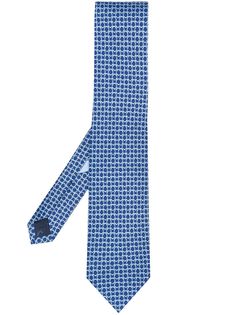 Salvatore Ferragamo жаккардовый галстук с узором Gancini