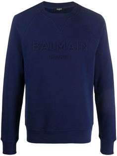 Balmain толстовка с тисненым логотипом