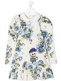 Monnalisa платье с цветочным принтом