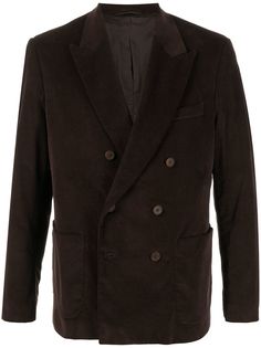 Maison Flaneur двубортный вельветовый пиджак