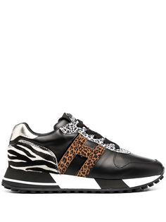 Hogan кроссовки с анималистичным принтом