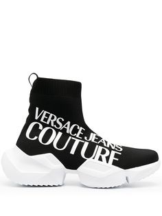 Versace Jeans Couture кроссовки-носки с логотипом