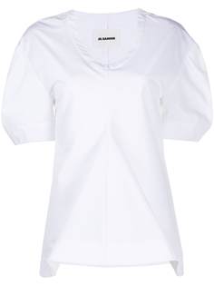 Jil Sander блузка с пышными рукавами