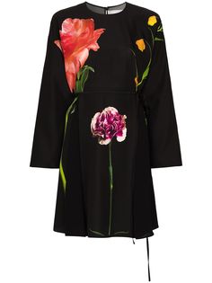 Valentino короткое платье Flowersity Peony с завязками