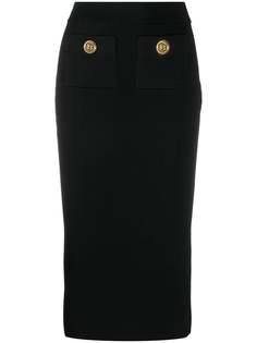 Balmain юбка в рубчик
