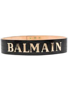 Balmain ремень с тиснением под кожу крокодила