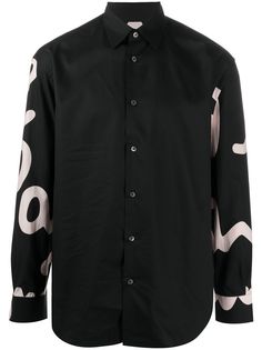 Paul Smith рубашка с длинными рукавами и логотипом