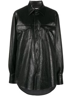 MSGM рубашка из искусственной кожи