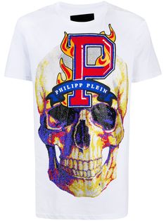 Philipp Plein футболка Flame с круглым вырезом
