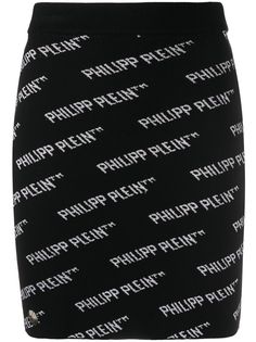 Philipp Plein трикотажная юбка с логотипом