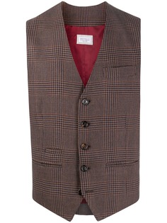 Brunello Cucinelli клетчатый жилет строгого кроя
