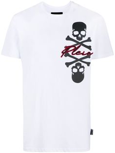 Philipp Plein футболка с вышивкой Skull