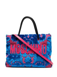 Moschino жаккардовая сумка-тоут Tapestry