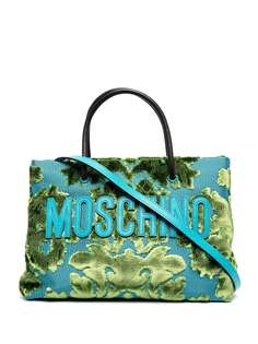 Moschino жаккардовая сумка-тоут Tapestry