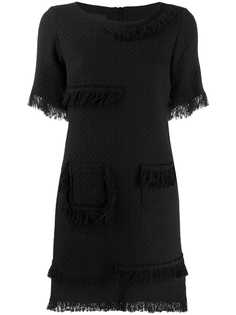 Boutique Moschino фактурное платье с бахромой
