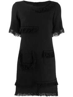 Boutique Moschino фактурное платье с бахромой