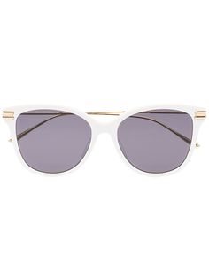 Bottega Veneta солнцезащитные очки в круглой оправе с затемненными линзами