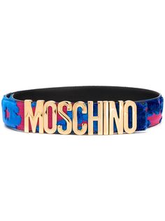 Moschino двухцветный ремень с логотипом
