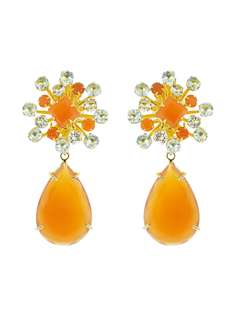 Bounkit Jewelry серьги-клипсы Carnelian Pear