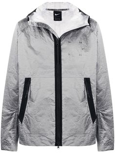 Nike куртка с капюшоном и эффектом металлик