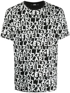 Karl Lagerfeld футболка с логотипом граффити