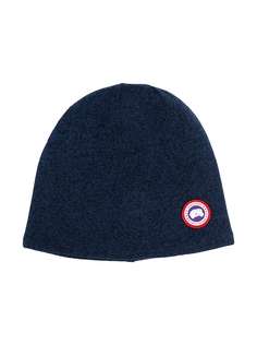Canada Goose шапка бини с нашивкой-логотипом