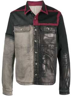 Rick Owens DRKSHDW джинсовая куртка с принтом и вставками