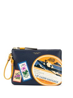 Tory Burch клатч Perry Travel Patches с ремешком на запястье