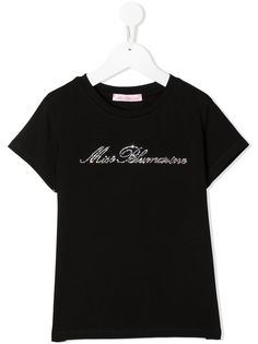 Miss Blumarine футболка с кристаллами