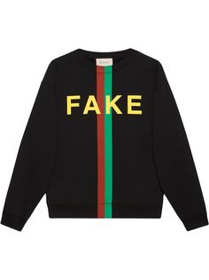 Gucci толстовка с принтом Fake/Not