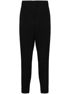 Homme Plissé Issey Miyake зауженные брюки с плиссировкой