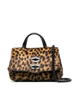 Zanellato мини-сумка Postina с леопардовым принтом