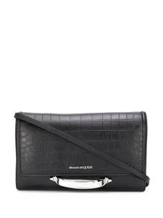Alexander McQueen клатч с тиснением под кожу крокодила