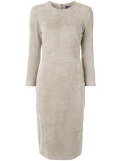 Ralph Lauren Collection приталенное платье с рукавами три четверти