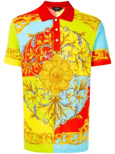 Versace рубашка поло с принтом Barocco Acanthus