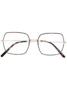 Oliver Peoples очки в массивной прямоугольной оправе