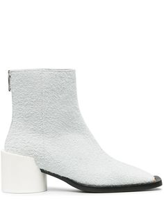 MM6 Maison Margiela фактурные ботильоны с квадратным носком