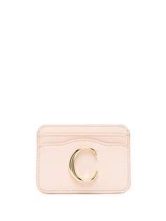 Chloé картхолдер с металлическим логотипом