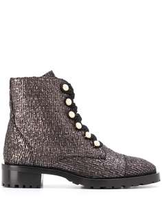 Stuart Weitzman ботинки Kolbie с эффектом металлик