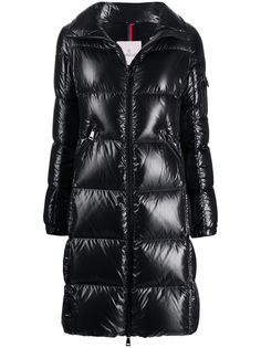 Moncler лакированный пуховик