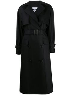 MSGM двубортный тренч с поясом