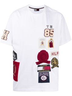 Hilfiger Collection футболка с нашивкой-логотипом и короткими рукавами