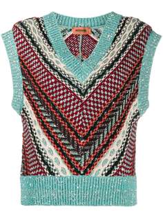 Missoni трикотажный топ с узором шеврон