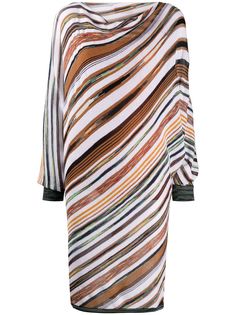 Missoni трикотажное платье в диагональную полоску
