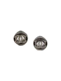 Chanel Pre-Owned серьги с тисненым логотипом CC