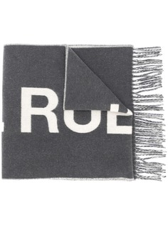 A.P.C. объемный шарф с вышитым логотипом