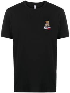 Moschino футболка с вышитым логотипом