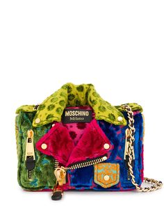 Moschino сумка на плечо Biker в стиле колор-блок